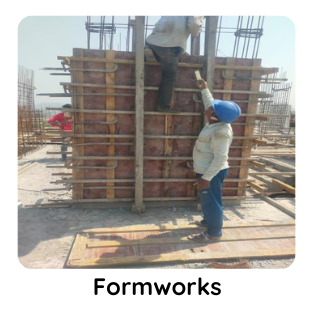 Formwork installation by KBSOL Energetics LLP at construction site