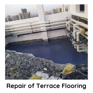 Terrace flooring repair work by KBSOL Energetics LLP