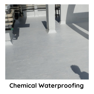 Chemical waterproofing treatment on building surface by KBSOL Energetics LLP