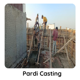 Pardi casting work by KBSOL Energetics LLP on construction site